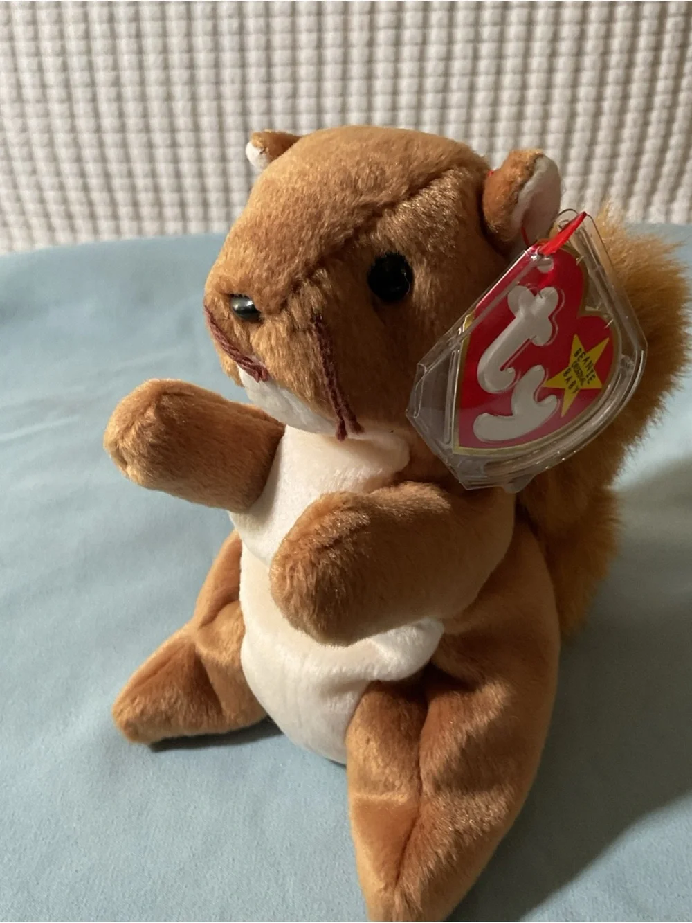 Ty Nuts Brown and Cream Squirrel Plush with Tags
